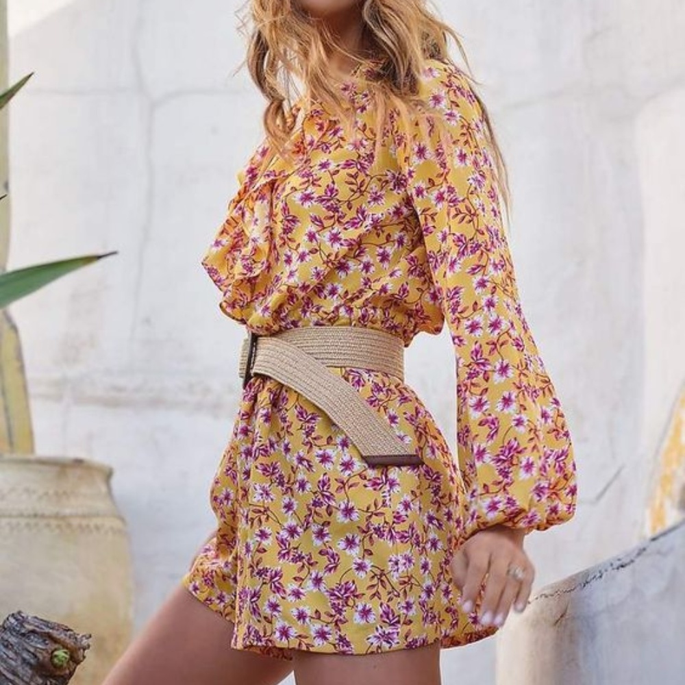 NWT EXPRESS ROCKY BARNES ROMPER DRESS XXS